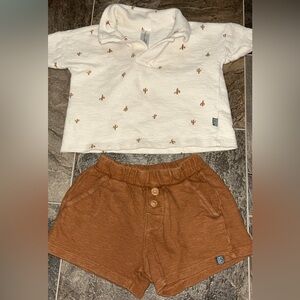 Kids Desert Cactus Matching Set - White and Brown